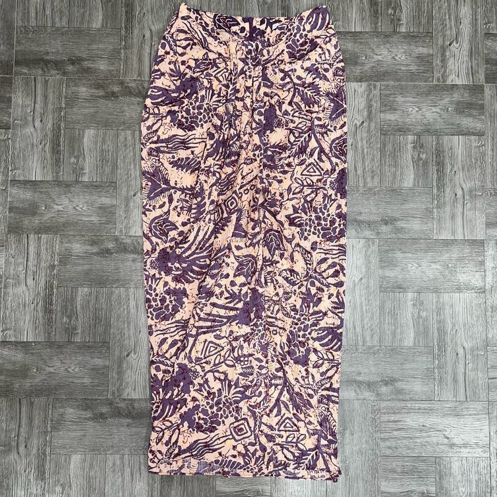 Zara Pink and Purple Midi Skirt